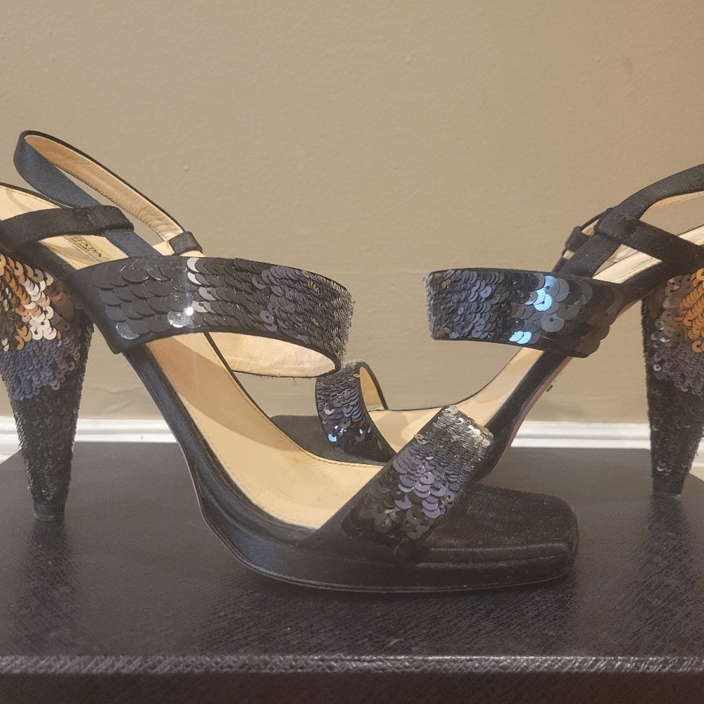 Prada sequin ombre heels